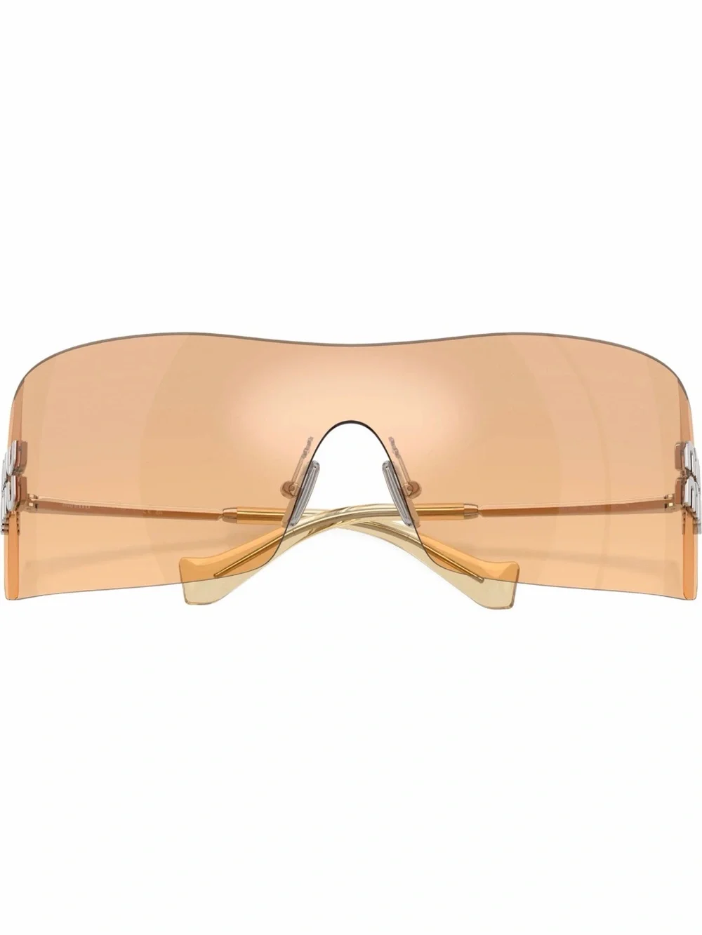 New Miu Miu MUB53S 1BC80Y Orange Mirror Sunglasses Authentic - Picture 6 of 8